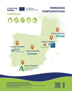 mapa jornadas participativas I-ReWater