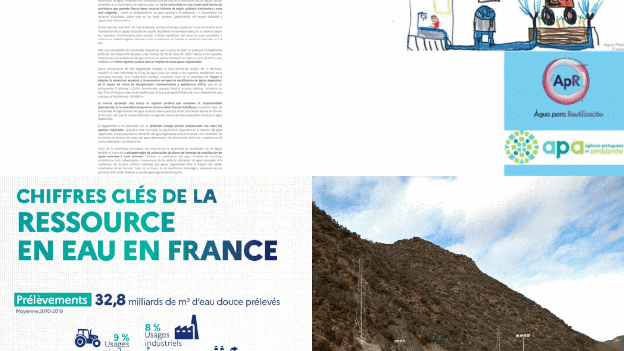 ¿Cuál es el marco normativo para producción y uso del agua regenerada en España, Portugal, Andorra y Francia?